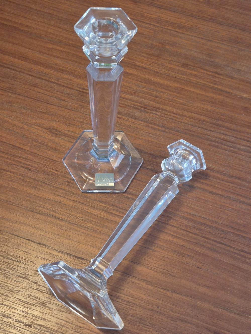 Mikasa Lead Crystal 8" Candlesticks